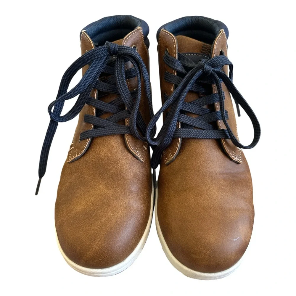 EDDIE BAUER Kingston Brown Lace Up Boots | Boys Size 2